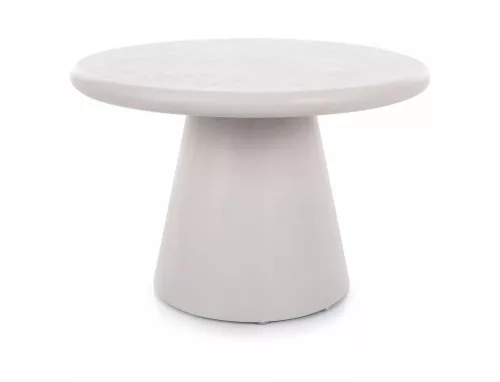 Aurora Kerek Mikrocement Dohányzóasztal Világosszürke