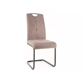   Axo Brego Kényelmes Szánkótalpas Szék Bézs Szövettel és Fekete Fémvázzal