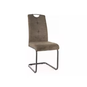 Axo Brego Olívazöld Kárpitozott Szék Fekete Fém Vázzal