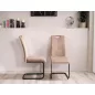 Axo Velvet Bézs Bársony Étkezőszék Fekete Fém Vázzal