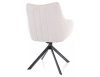 Azalia Brego Forgó Étkezőszék Világos Bézs Szövet Fekete Vázzal