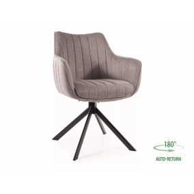   Azalia Brego Forgó Szék Szürke Kárpittal Fekete Fém Vázzal