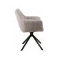   Azalia Brego Forgó Szék Szürke Kárpittal Fekete Fém Vázzal