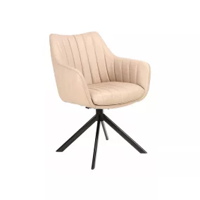 Azalia Buffalo Forgó Fotel Bézs Kárpitozott Fém Vázzal