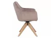 Azalia D Velvet Forgó Étkezőszék Bársony Sötétbézs Kőrisfa Lábbal