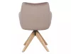 Azalia D Velvet Forgó Étkezőszék Bársony Sötétbézs Kőrisfa Lábbal