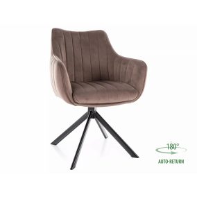 Azalia Velvet Forgó Bársony Étkezőszék Cappuccino