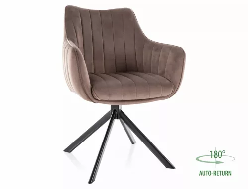 Azalia Velvet Forgó Bársony Étkezőszék Cappuccino