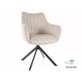 Azalia Velvet Forgó Bársony Étkezőszék Világos Bézs