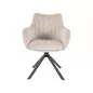 Azalia Velvet Forgó Bársony Étkezőszék Világos Bézs