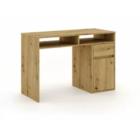 B-012 Artisan Tölgy Laminált Íróasztal Tárolórekesszel