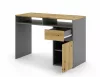 B-012 Artisan Laminált Íróasztal Antracit-Tölgy Tárolórekeszekkel