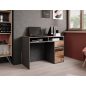 B-012 Modern Laminált Íróasztal Old Wood Sötétszürke Tárolórekeszekkel