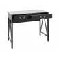   B-021 Rusztikus Íróasztal Laminált Tölgy Fekete Fém Vázzal