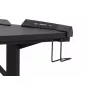 B-216 LED Gamer Íróasztal Fekete MDF Fém Vázzal