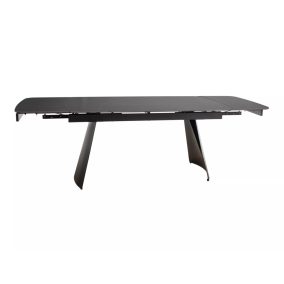 Bacardi Kihúzható Kerámia Étkezőasztal Matt Fekete