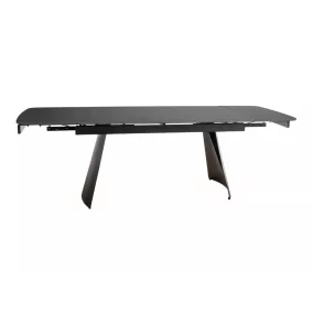 Bacardi Kihúzható Kerámia Étkezőasztal Matt Fekete