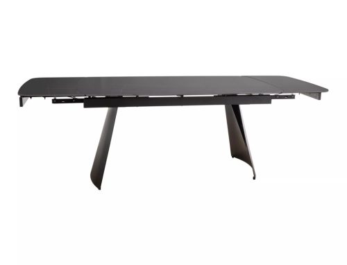 Bacardi Kihúzható Kerámia Étkezőasztal Matt Fekete