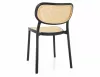 Bali Rattan Hatású PP Szék Bézs-Fekete Egymásba Rakható
