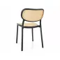   Bali Rattan Hatású PP Szék Bézs-Fekete Egymásba Rakható