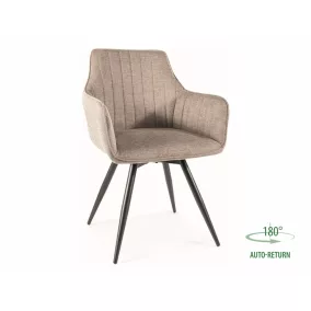 Ballo Brego Forgó Szék Bézs Szövet Fekete Fém Vázzal