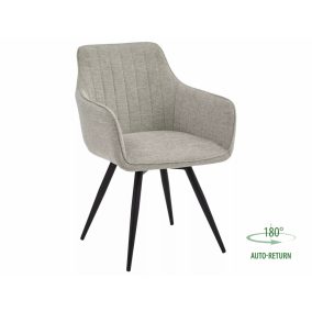   Ballo Brego Forgó Étkezőszék Világos Bézs Szövettel Fekete Vázzal