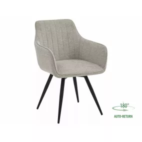   Ballo Brego Forgó Étkezőszék Világos Bézs Szövettel Fekete Vázzal