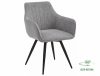 Ballo Brego Forgó Étkezőszék Szürke Szövet Fekete Fém Vázzal