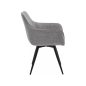   Ballo Brego Forgó Étkezőszék Szürke Szövet Fekete Fém Vázzal