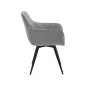   Ballo Brego Forgó Étkezőszék Szürke Szövet Fekete Fém Vázzal
