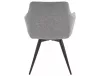 Ballo Brego Forgó Étkezőszék Szürke Szövet Fekete Fém Vázzal