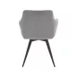   Ballo Brego Forgó Étkezőszék Szürke Szövet Fekete Fém Vázzal