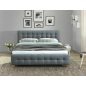Barcelona Luxus Kárpitozott Szürke Szövet Franciaágy