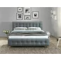 Barcelona Luxus Kárpitozott Szürke Szövet Franciaágy