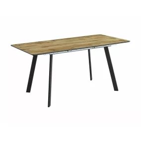   Bari Kinyitható Artisan Tölgy Étkezőasztal Fekete Fém Lábakkal