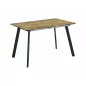   Bari Kinyitható Artisan Tölgy Étkezőasztal Fekete Fém Lábakkal