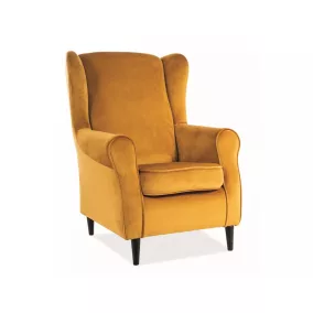 Baron Velvet Füles Fotel Bársony Curry Kényelmes