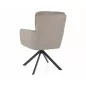   Basil Vardo Forgó Étkezőszék Bézs Szövet Fekete Vázzal
