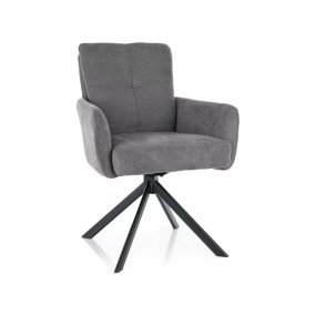   Basil Vardo Forgó Szék Szürke Szövet Fekete Fém Vázzal Auto-Return Funkcióval