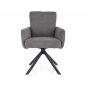   Basil Vardo Forgó Szék Szürke Szövet Fekete Fém Vázzal Auto-Return Funkcióval