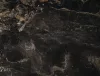 Bello A dohányzóasztal edzett üveg és spanyol Vulcano kerámia lappal fém vázzal fekete réz