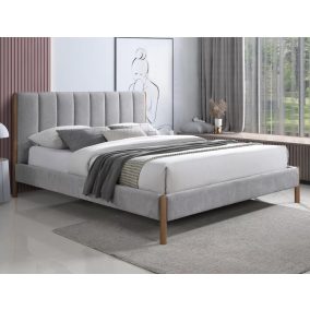   Belmont Raven Kárpitozott Franciaágy Világosszürke Raven Szövettel