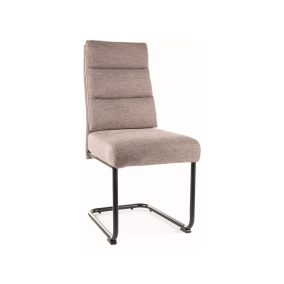   Berry Brego Kényelmes Szék Bézs Szövet Fekete Fém Vázzal