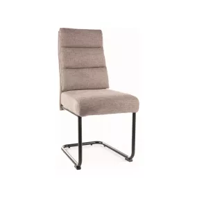   Berry Brego Kényelmes Szék Bézs Szövet Fekete Fém Vázzal