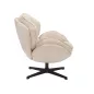 Betty Forgó Fotel Szövet Bézs 360°-ban Forgatható
