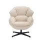 Betty Forgó Fotel Szövet Bézs 360°-ban Forgatható