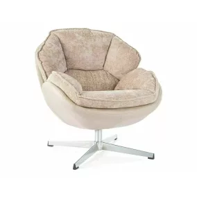   Betty Luxus Forgó Fotel Szövet-Műbőr Antik Rózsaszín Króm