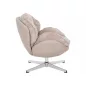   Betty Luxus Forgó Fotel Szövet-Műbőr Antik Rózsaszín Króm