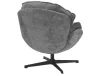 Betty Forgó Fotel Szövet Szürke 360°-ban Forgatható