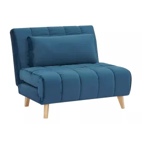 Billy Velvet Kék Bársony Kinyitható Fotel